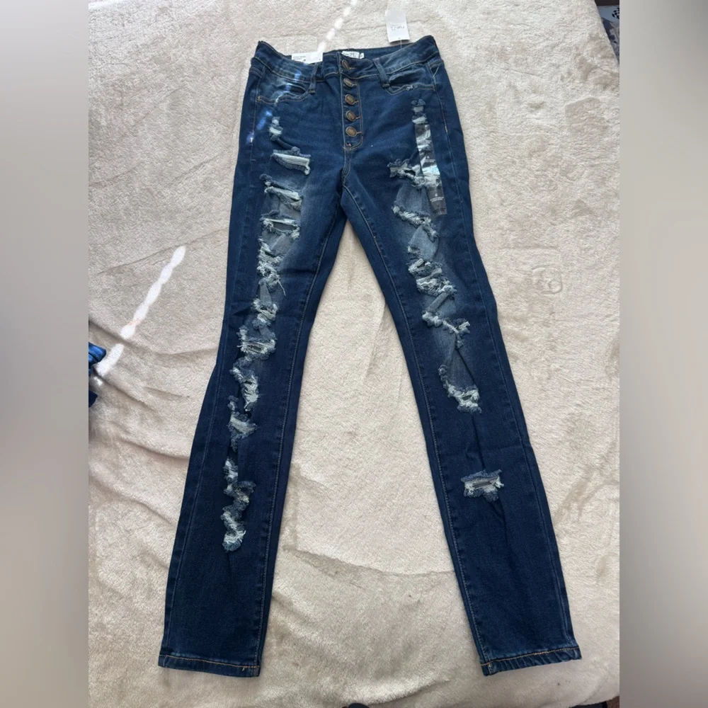 Rue21 Dark Blue High-Rise Jeans - Picture 1 of 3